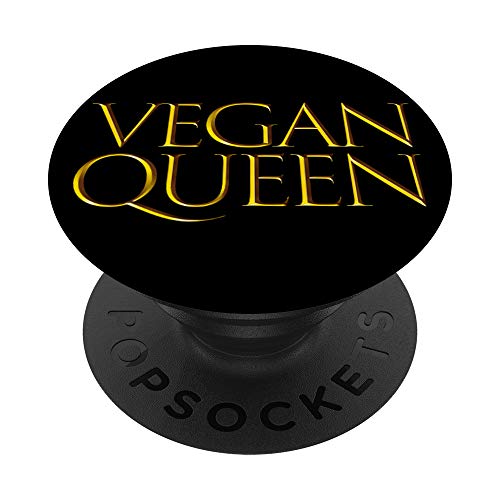 Vegan Queen – Regalo para veganos niñas y mujeres veganas. PopSockets PopGrip Intercambiable
