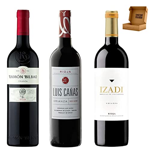 Pack Vinos Rioja - Envio 24h - Vinos Regalo - Cosecha Privada (3 x Botella 75 cl, Lote 2.02)