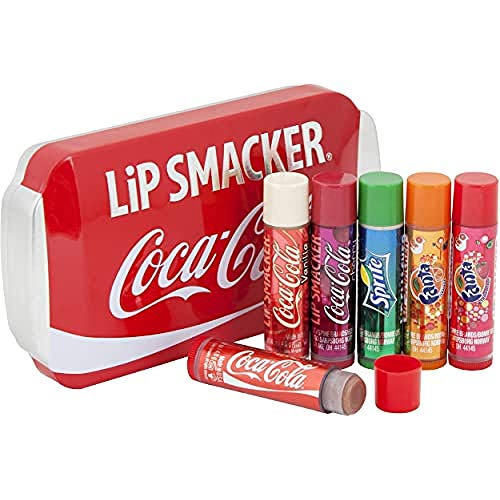 Lip Smacker – Colección Lata Coca-Cola – Set de Bálsamo Labial Hidratante Infantil de Diferentes Sabores – Hidratante Labios Ideal como Regalo Envasado en una Icónica Lata de Coca Cola – Pack de 6