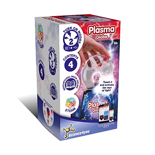 Science4you - Globo de Plasma - Juguete Científico Educativo, Lámpara Mágica con Sensor Táctil de Luz, Regalo Eléctrico para niños y niñas 7 8 9 10-14 años