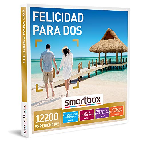 SMARTBOX - Caja Regalo hombre mujer pareja idea de regalo - Felicidad para dos - 12200 experiencias como escapadas, cenas, spas, rafting y paintball