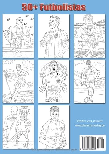 Fútbol Libro de Colorear para Niños de 6 a 12 Años: Un gran libro de fútbol con 50+ imágenes auténticas en blanco y negro de futbolistas profesionales ... el mundo. Ideas de regalos de fútbol niños